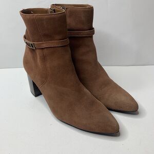Aqua College Tatum Brown Suede Booties Shoes